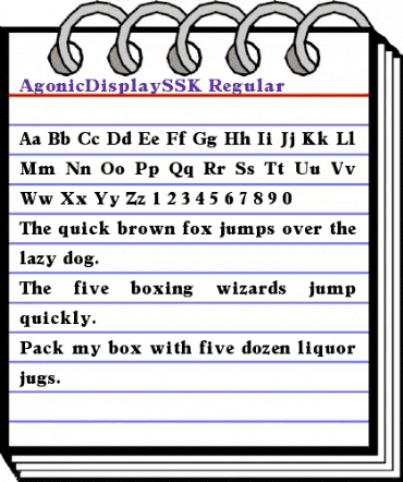 AgonicDisplaySSK Regular animated font preview AgonicDisplaySSK Regular animated font preview