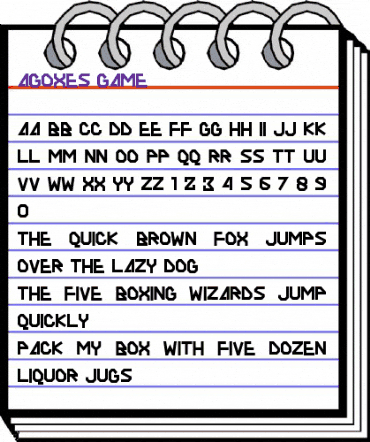 AGOXES GAME Regular animated font preview AGOXES GAME Regular animated font preview