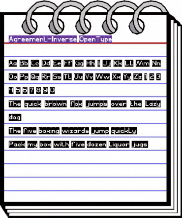 Agreement-Inverse Normal animated font preview Agreement-Inverse Normal animated font preview