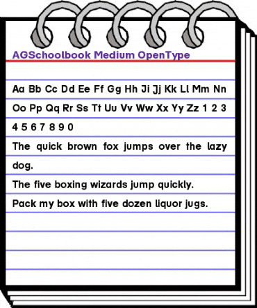 AG Schoolbook Medium animated font preview AG Schoolbook Medium animated font preview