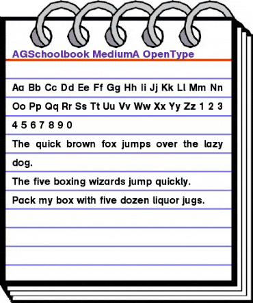AG Schoolbook Medium A animated font preview