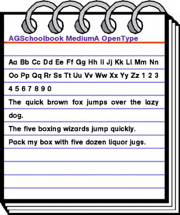 AG Schoolbook Medium A animated font preview AG Schoolbook Medium A animated font preview