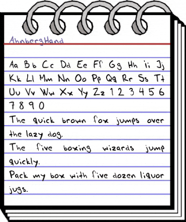 AhnbergHand Regular animated font preview AhnbergHand Regular animated font preview