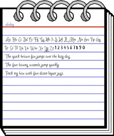 ahsley Regular animated font preview