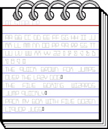 AI stapler Regular animated font preview