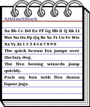 AIAlign Regular animated font preview