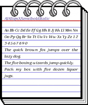 AIAlign Italic animated font preview AIAlign Italic animated font preview