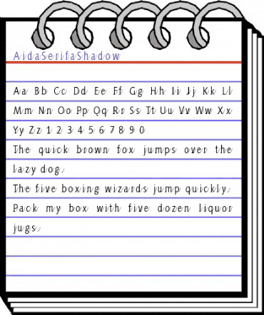 AidaSerifaShadow Regular animated font preview AidaSerifaShadow Regular animated font preview