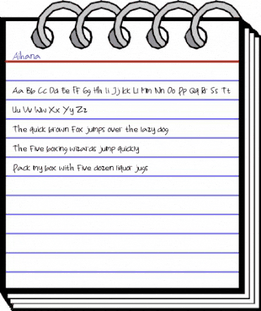 Aihana Regular animated font preview Aihana Regular animated font preview