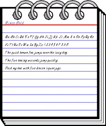 Aimee Bold animated font preview