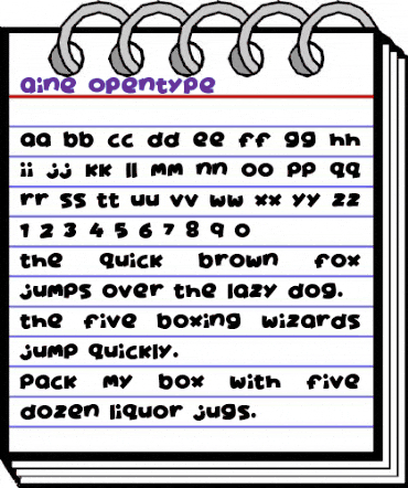 Aine Regular animated font preview