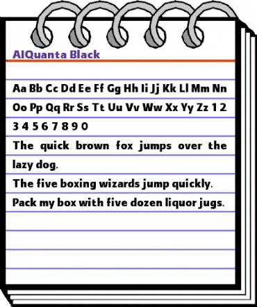 AIQuanta Black animated font preview