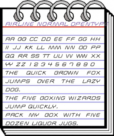 Airline Normal animated font preview Airline Normal animated font preview