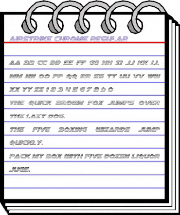 Airstrike Chrome Regular animated font preview