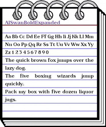 AISwan Bold Expanded animated font preview