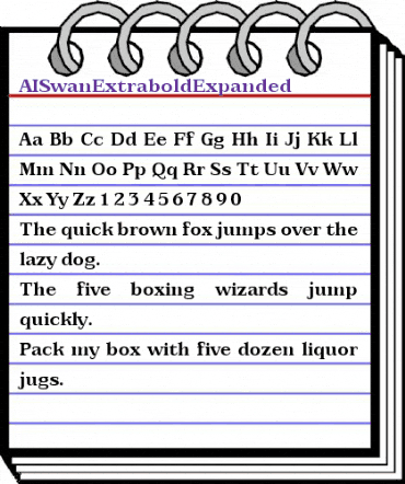 AIS Extrabold Expanded animated font preview