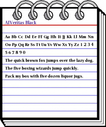 AIVeritas Black animated font preview