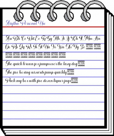 Aiytha Personal Use Regular animated font preview