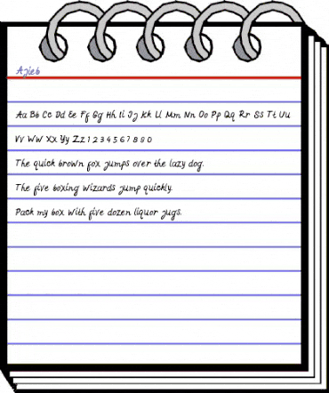 Ajieb Regular animated font preview Ajieb Regular animated font preview