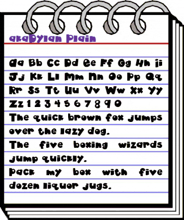 akaDylan Plain Regular animated font preview akaDylan Plain Regular animated font preview