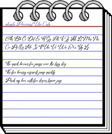 akayla Personal Use Only Regular animated font preview