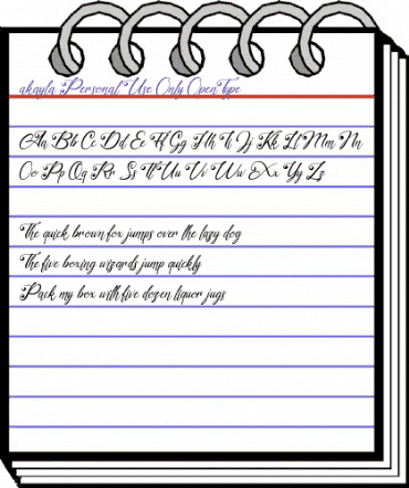 akayla Personal Use Only Regular animated font preview