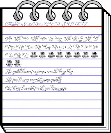 Akayla Script Deco PERSONAL USE Regular animated font preview Akayla Script Deco PERSONAL USE Regular animated font preview