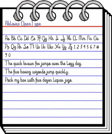 Aklirics Regular animated font preview