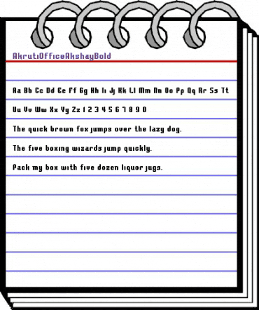 AkrutiOfficeAkshay Bold animated font preview