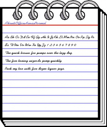 AkrutiOfficeHansa Normal animated font preview AkrutiOfficeHansa Normal animated font preview