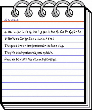 a Aksentuasi Regular animated font preview