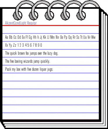 AkzentCondLight Regular animated font preview AkzentCondLight Regular animated font preview