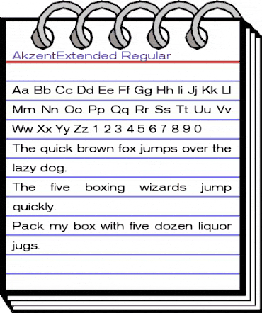AkzentExtended Regular animated font preview AkzentExtended Regular animated font preview