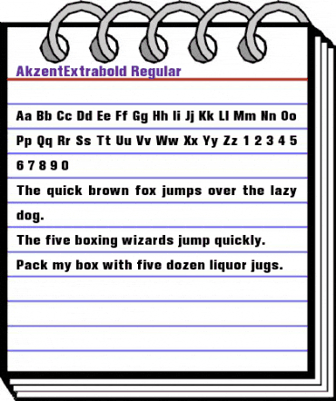 AkzentExtrabold Regular animated font preview