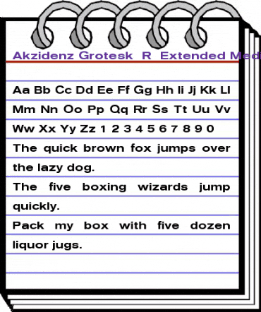 Akzidenz-Grotesk Extended BQ Regular animated font preview Akzidenz-Grotesk Extended BQ Regular animated font preview