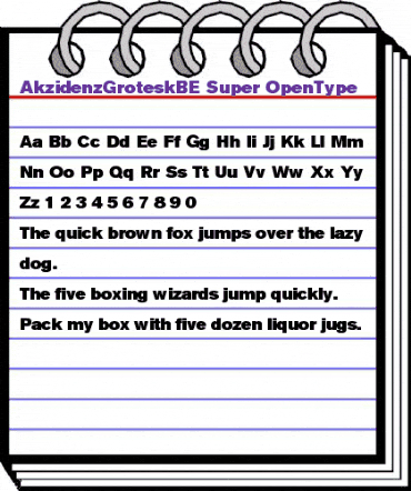 Berthold Akzidenz Grotesk Super animated font preview