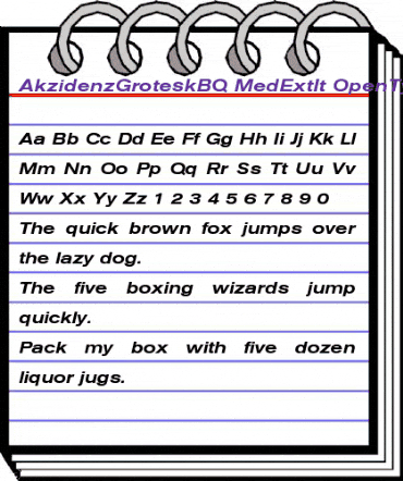 Akzidenz-Grotesk BQ Medium Extended Italic animated font preview Akzidenz-Grotesk BQ Medium Extended Italic animated font preview