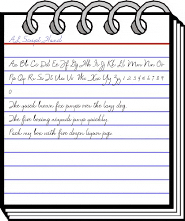 AL Script Hand Regular animated font preview