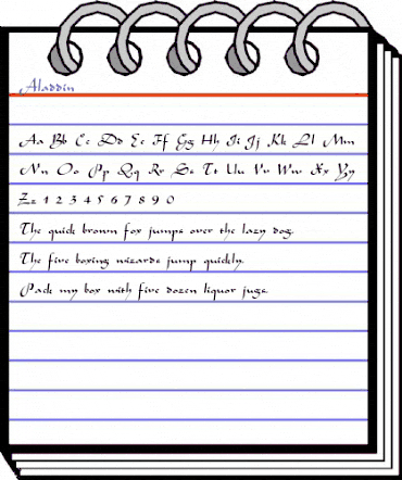 Aladdin Regular animated font preview Aladdin Regular animated font preview