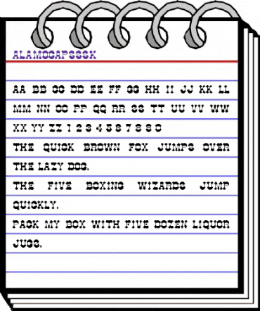AlamoCapsSSK Regular animated font preview AlamoCapsSSK Regular animated font preview
