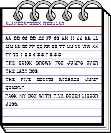 AlamoCapsSSK Regular animated font preview AlamoCapsSSK Regular animated font preview