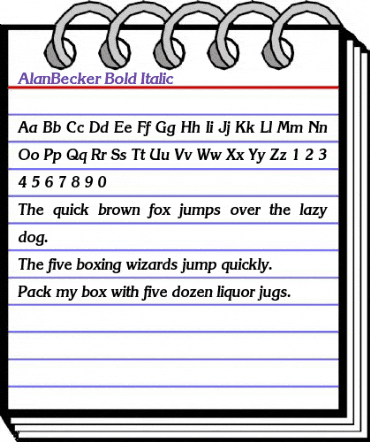 AlanBecker Bold Italic animated font preview AlanBecker Bold Italic animated font preview