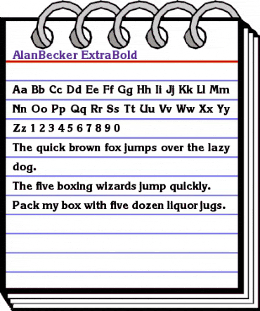 AlanBecker-ExtraBold Regular animated font preview