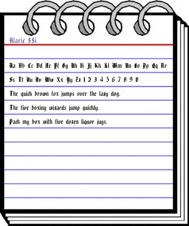 Alaric SSi Regular animated font preview Alaric SSi Regular animated font preview