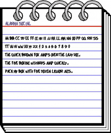 Alarma Social Regular animated font preview Alarma Social Regular animated font preview