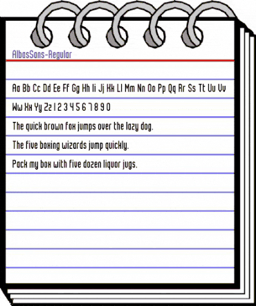 Albas Sans Regular animated font preview Albas Sans Regular animated font preview