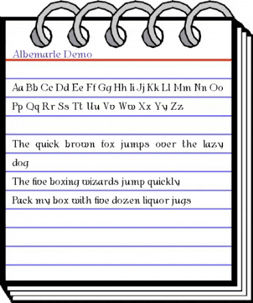 Albemarle Demo Regular animated font preview Albemarle Demo Regular animated font preview
