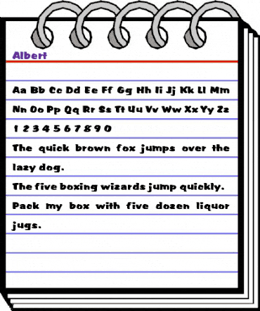 Albert Regular animated font preview Albert Regular animated font preview