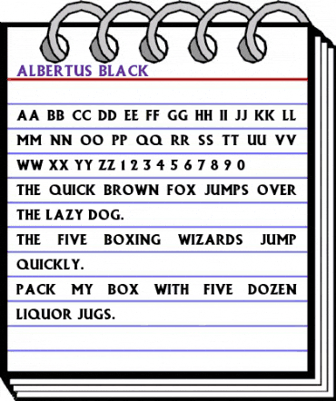 Albertus Black animated font preview