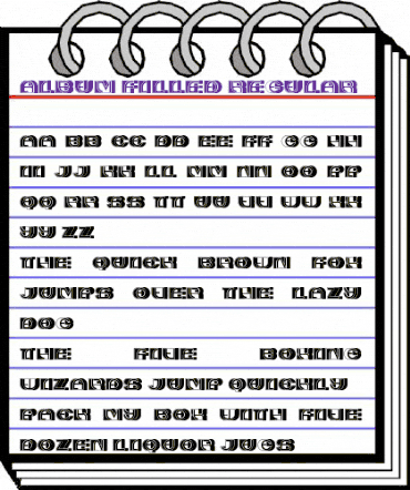 Album Filled Regular animated font preview